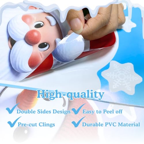 226 PCS White Snowflake Window Clings, 9 Sheets Double-Sided Reusable Decals Z3346