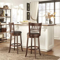 Dark Cherry Swivel Bar Height Stool D67784
