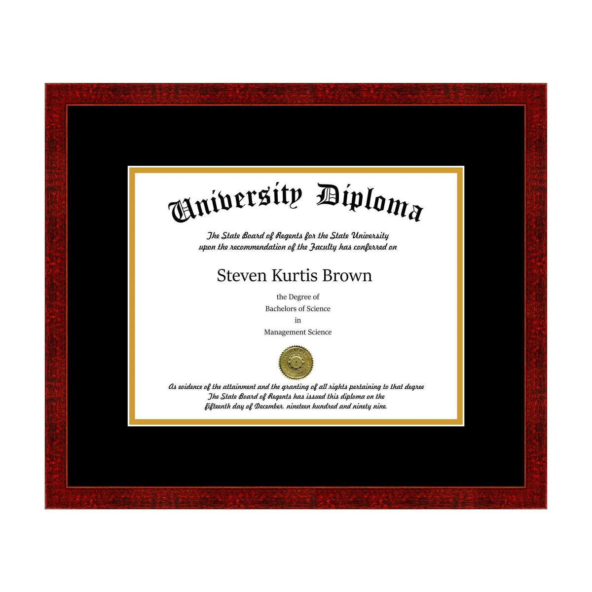 Single Diploma Frame with Double Matting L245619