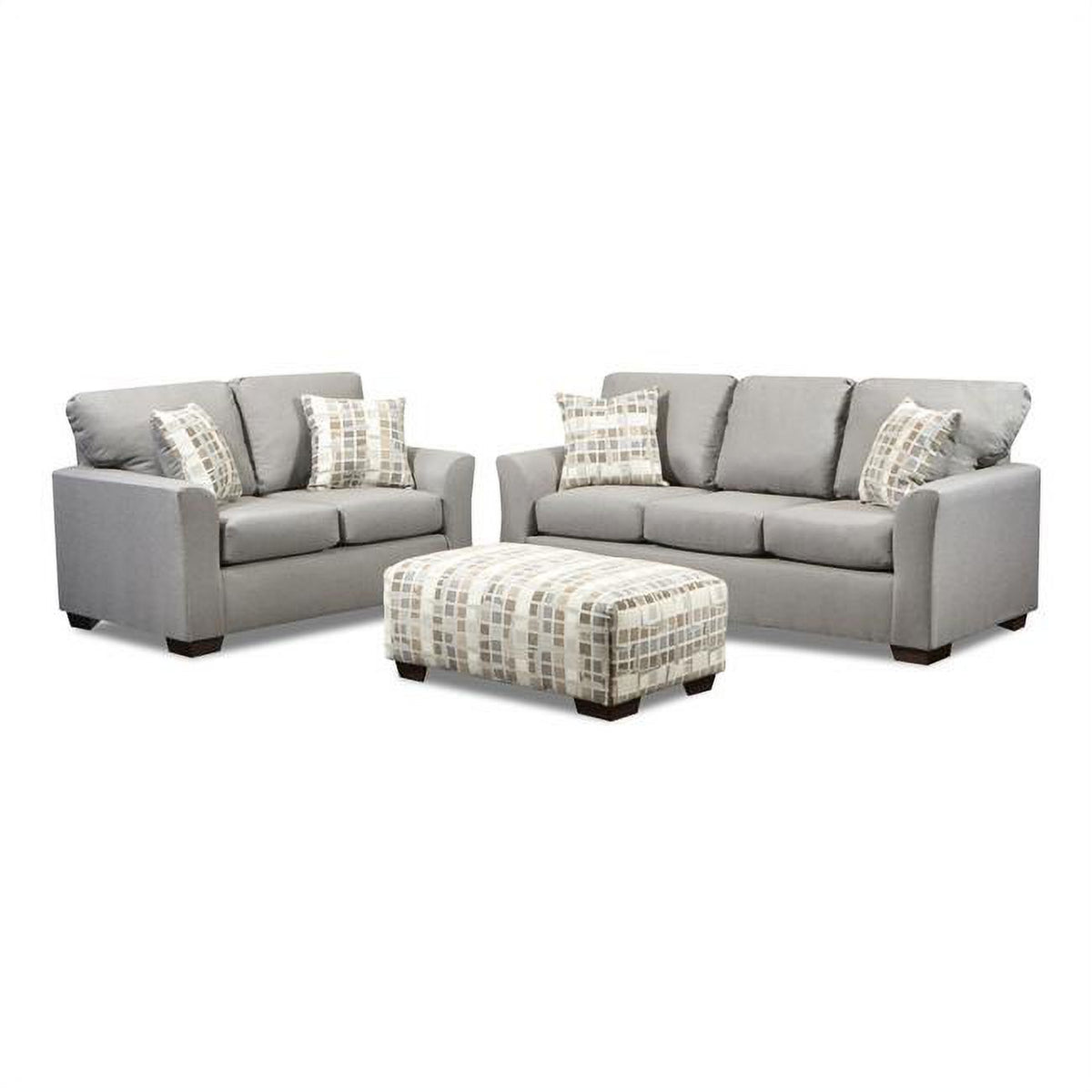 Gray 2 Piece Sofa & Loveseat Set E47573