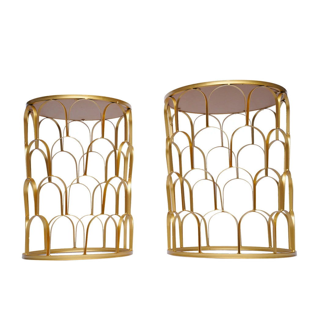 Metal Round Gold End Table B900257