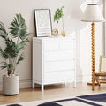 White 4-Tier 5-Drawer MDF Storage Cabinet V276