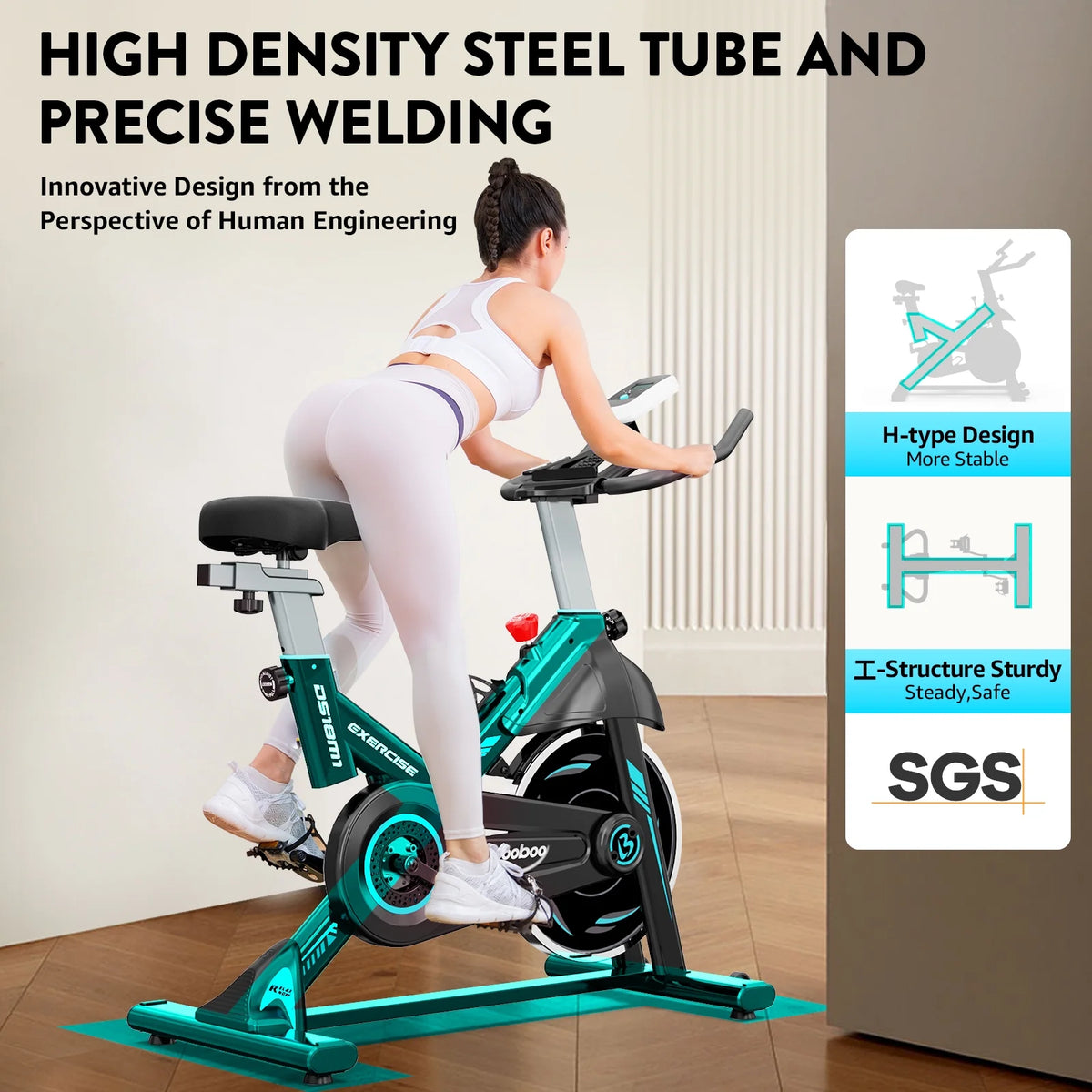 Indoor Cycling Bike Magnetic Stationary Exercise Bike 40lbs Flywheel I686607