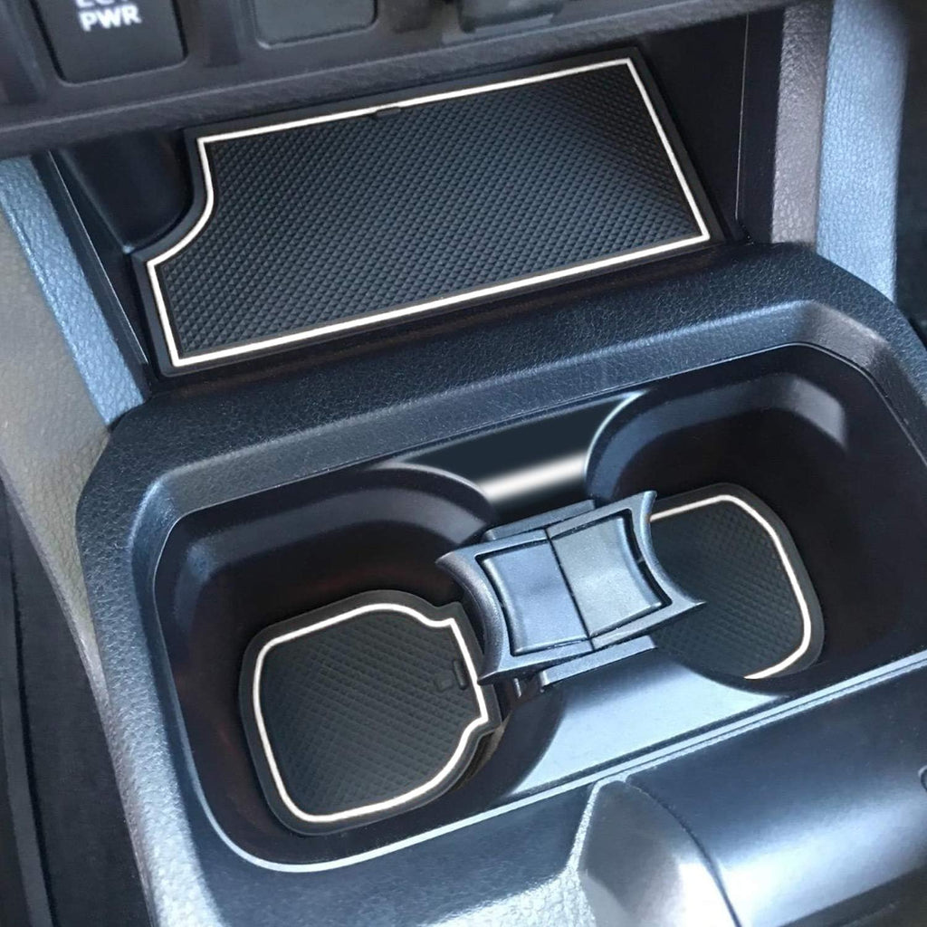 Red Trim Non-Slip Cup Holder Console Door Pocket Inserts Mats A896