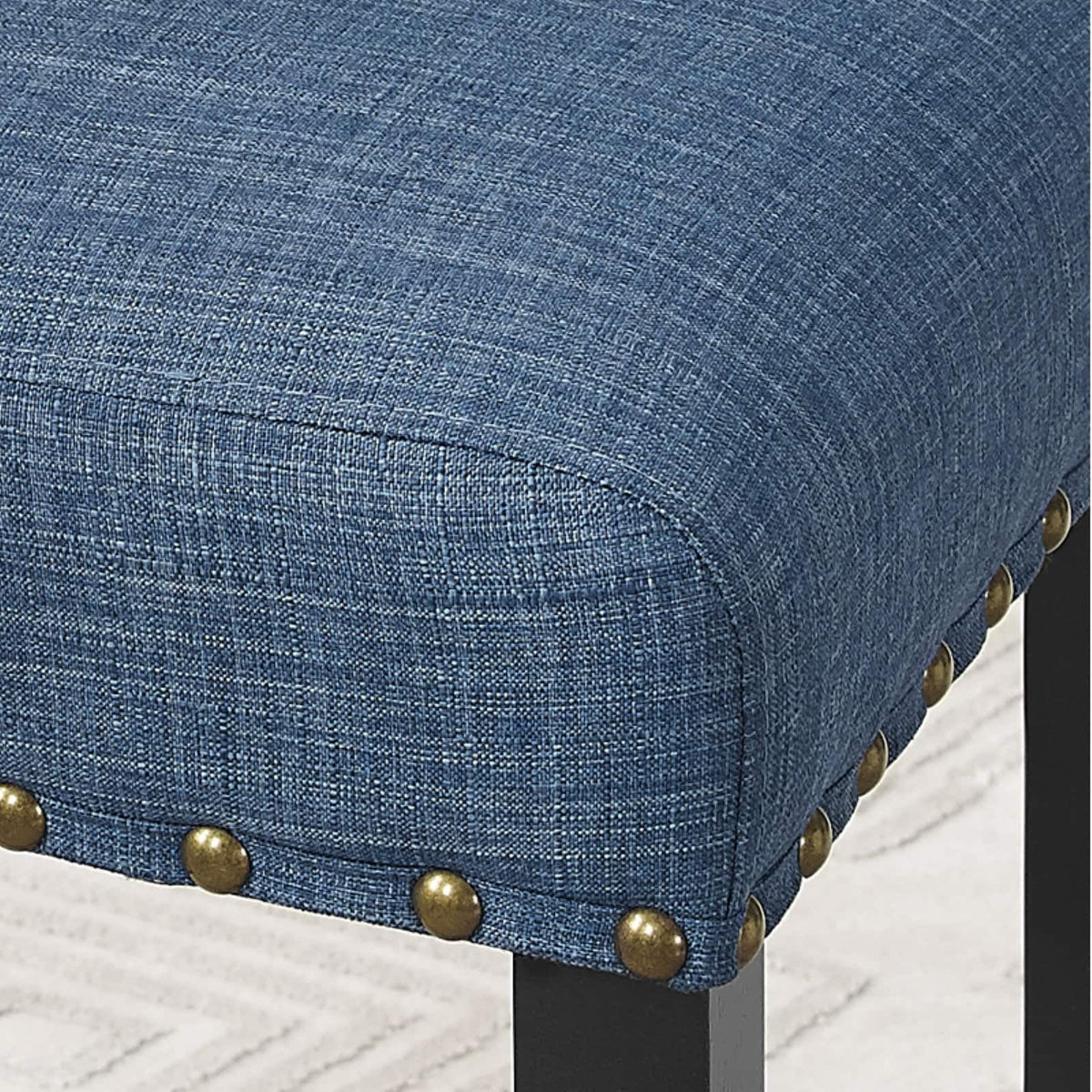 Gray Fabric Solid Rubberwood Counter Height Stool Set of 2 C88825