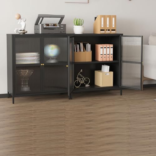 Black 2 Door Metal Storage Cabinet X29716