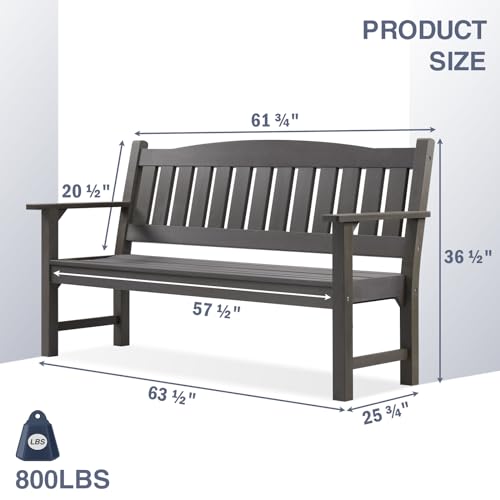 2-Person All-Weather Poly Lumber Outdoor Bench S6764