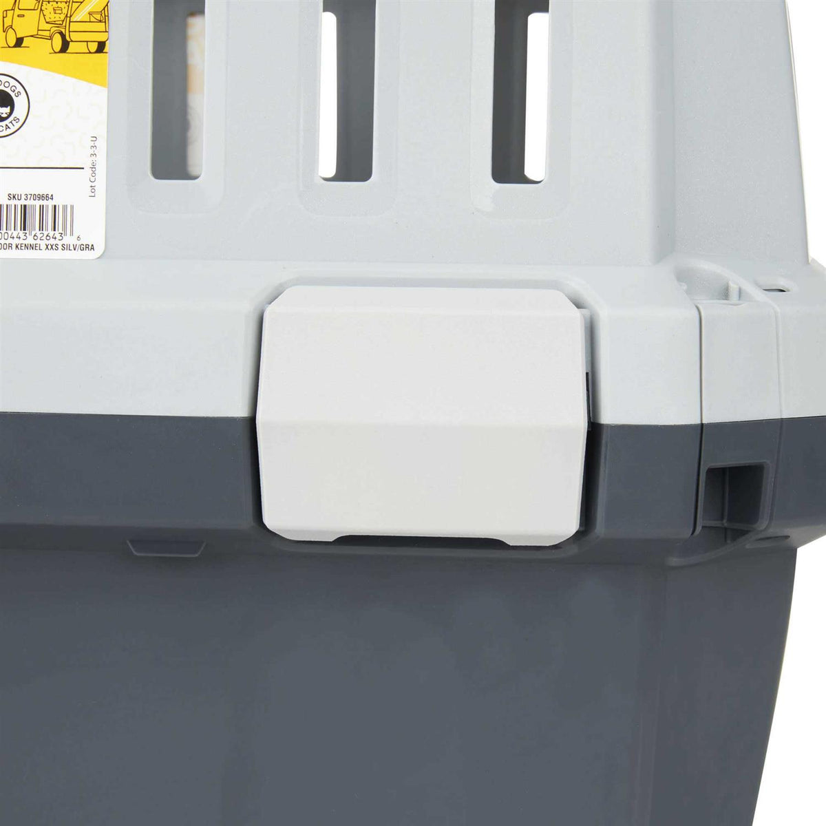 Grey 2-Door Pet Kennel L874