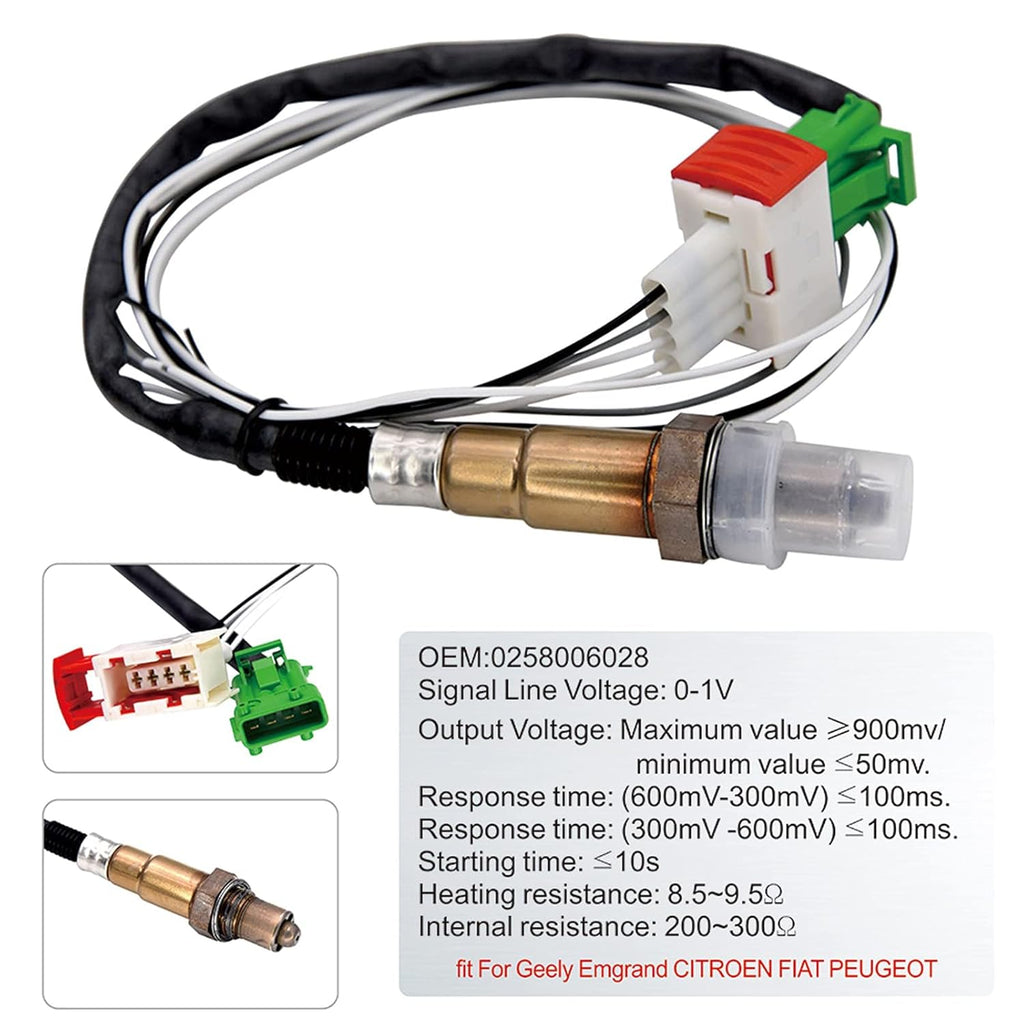 52mm LED Digital Air/Fuel Ratio Gauge with Narrowband O2 Oxygen Sensor Pack of 2 B4025