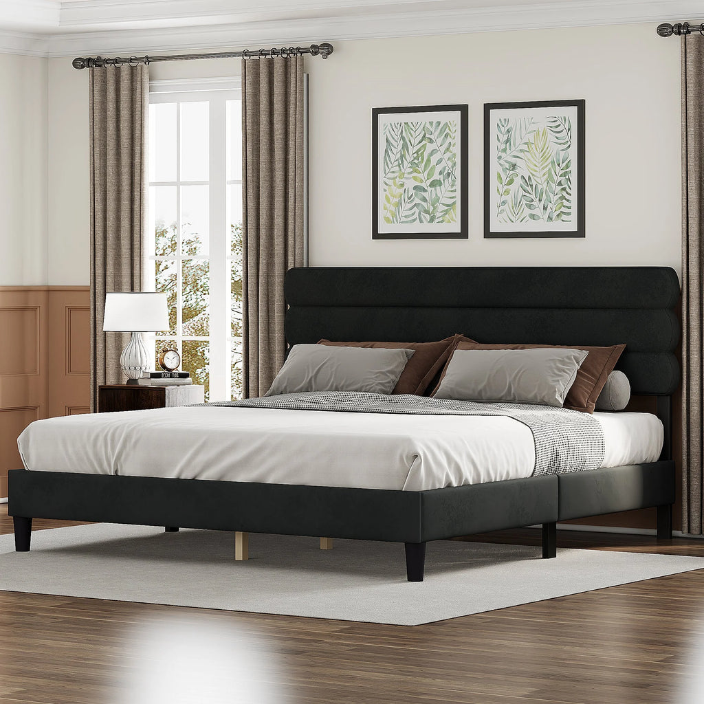 King Size Dark Gray Bed Frame K56176