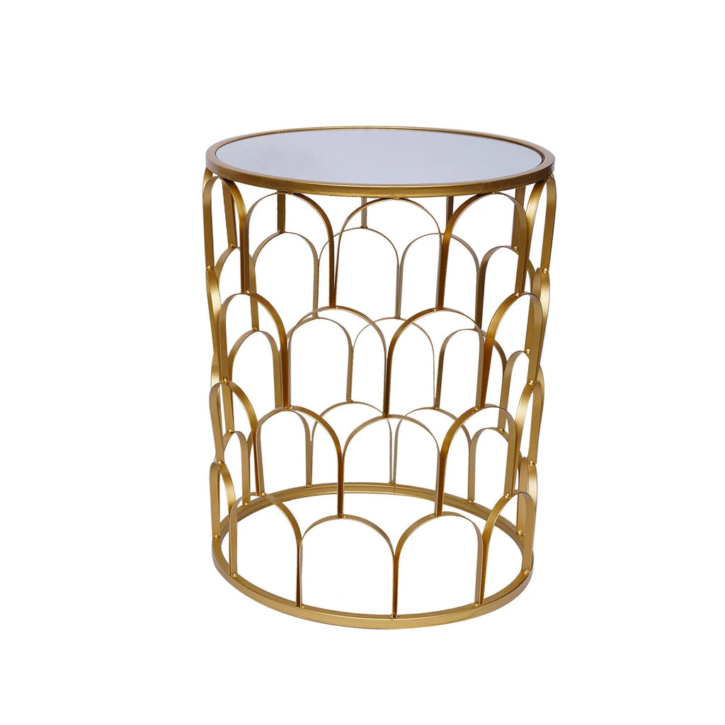 Metal Round Gold End Table B900257