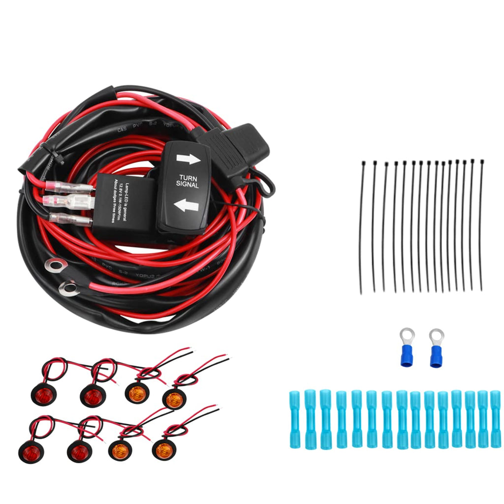 Universal UTV Rocker Switch Turn Signal Kit with Wire Harness G2188