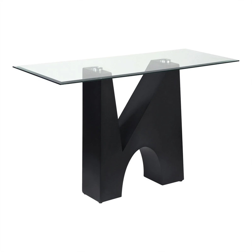 Metal and Glass Top 3-Piece Coffee Table Set in Black V401948