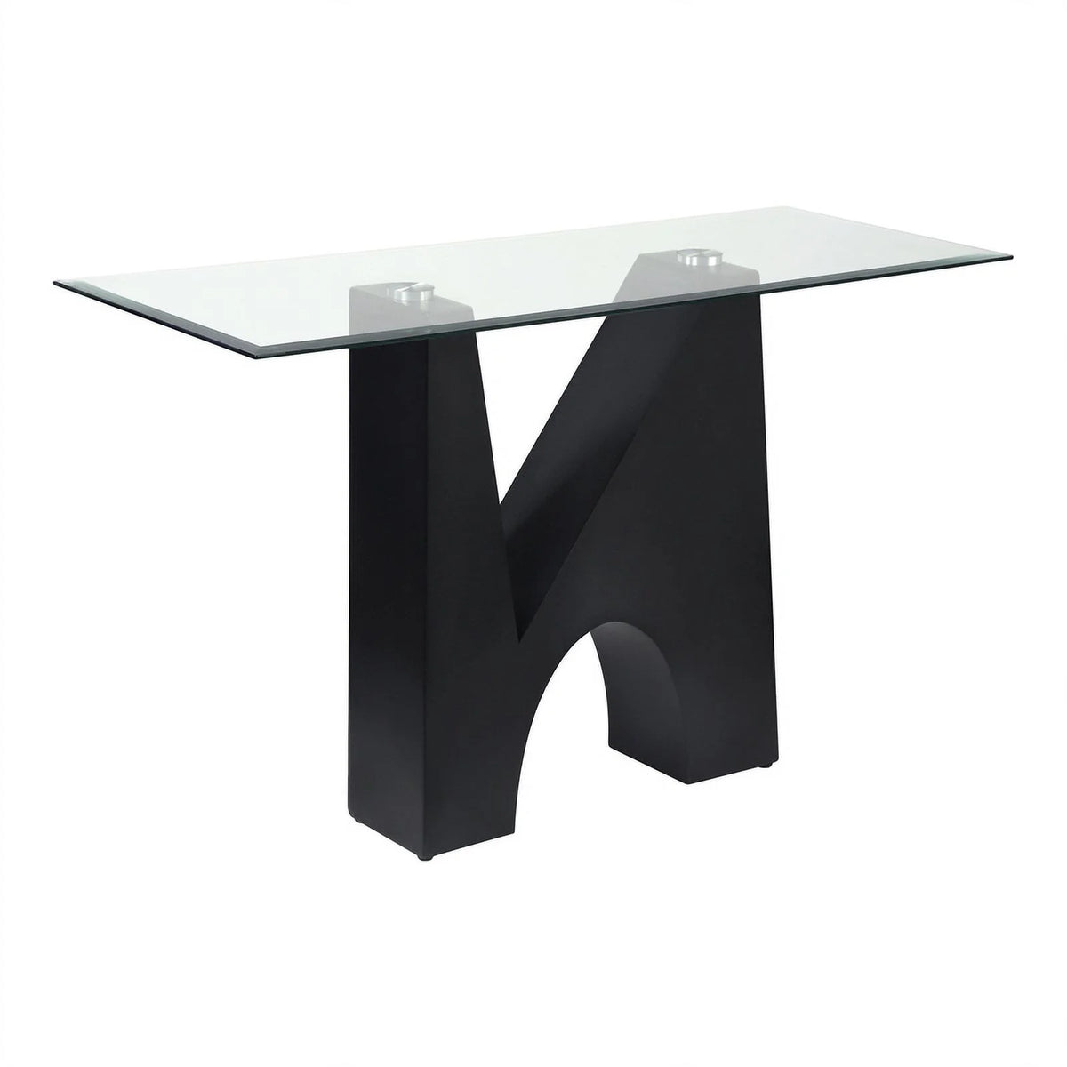 Metal and Glass Top 3-Piece Coffee Table Set in Black V401948