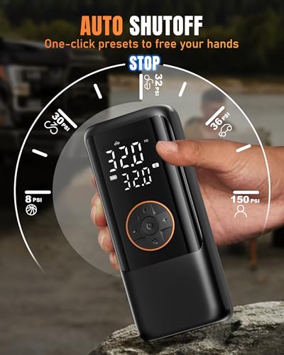 Portable Air Compressor Tire Inflator 150PSI Cordless S907241