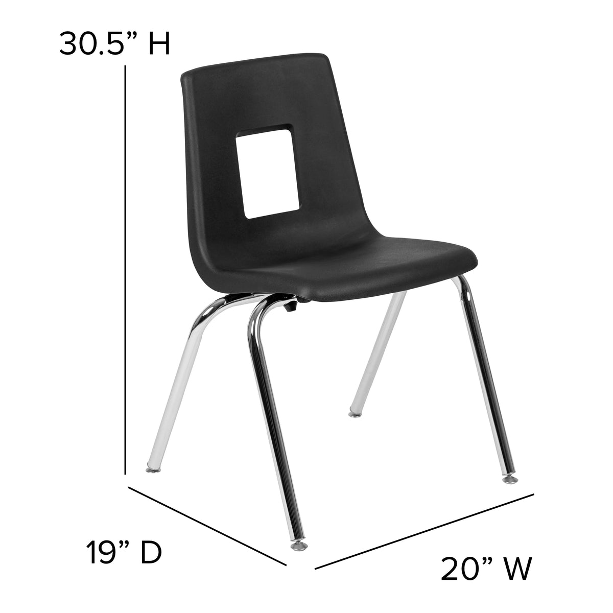 Grey Black Laminate Activity Table Set with Stack Chairs D5699