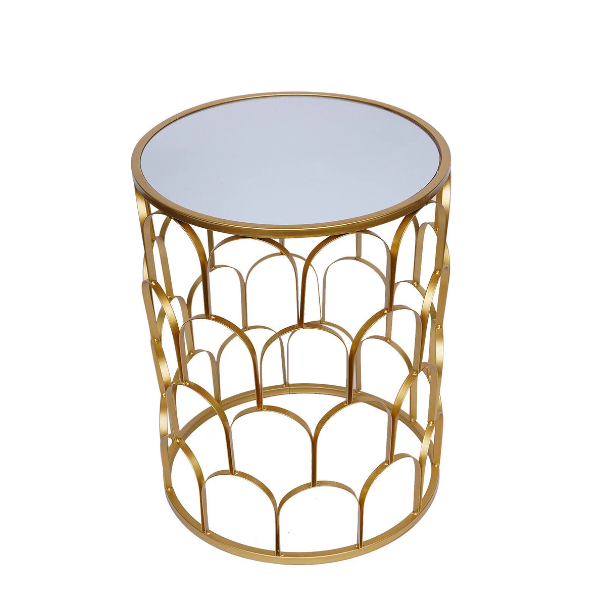 Metal Round Gold End Table B900257