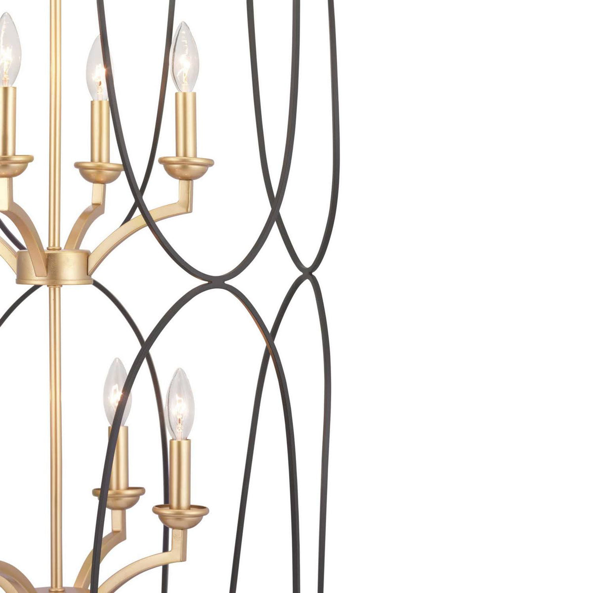 Eight Light Foyer Black R42473
