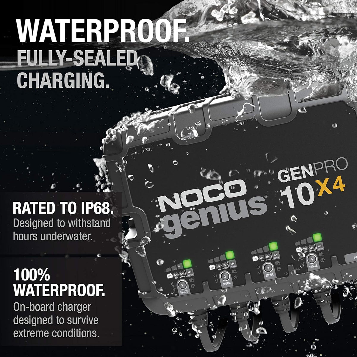 4-Bank 40-Amp Fully-Automatic Smart Marine Charger H7985