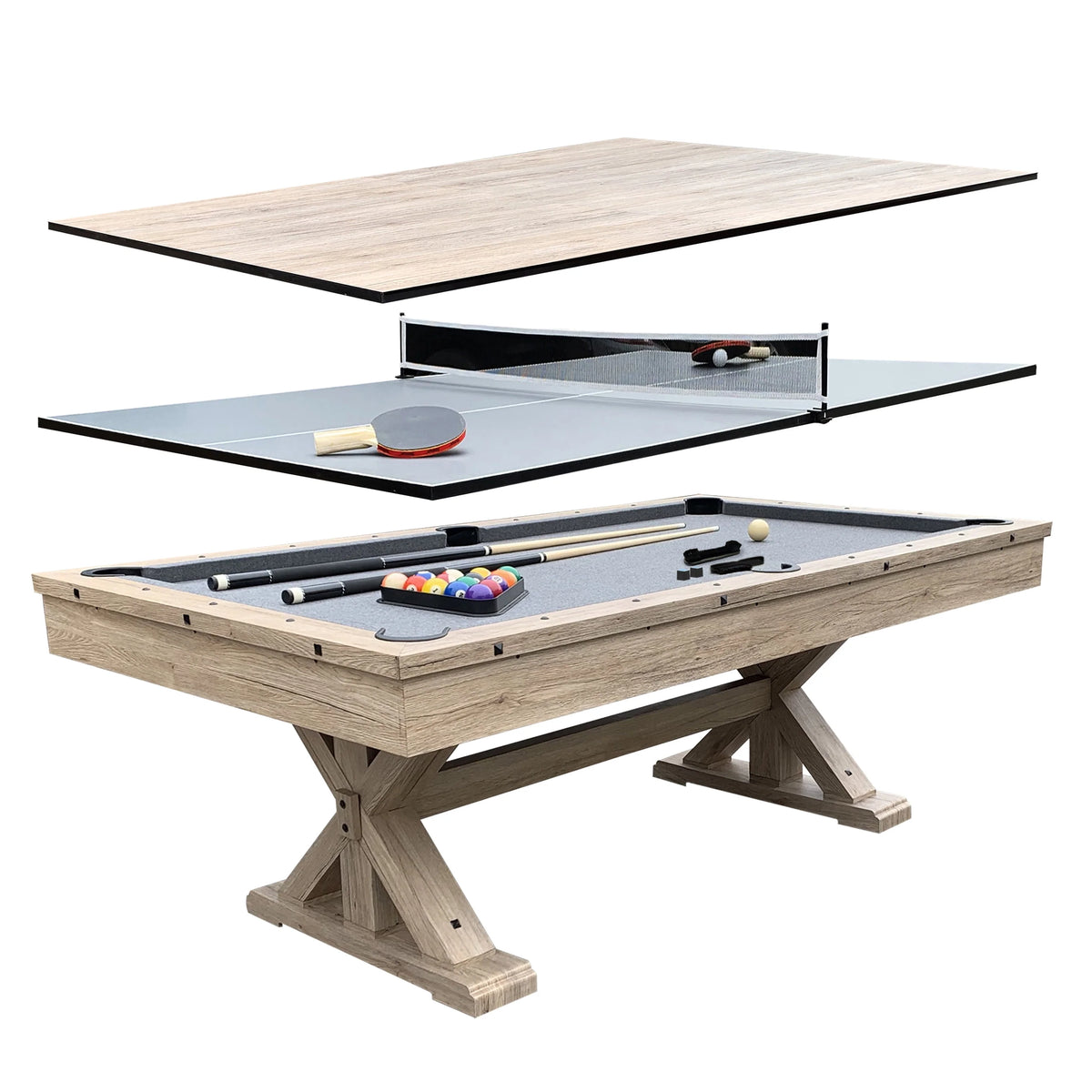 3 in 1 Multi Game Pool Table with Dining and Table Tennis Tables R169