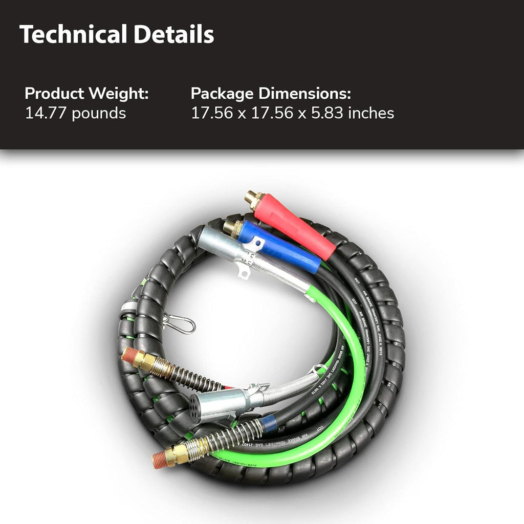 3 in 1 ABS Electrical Cord Air Line Kit 12ft N92216