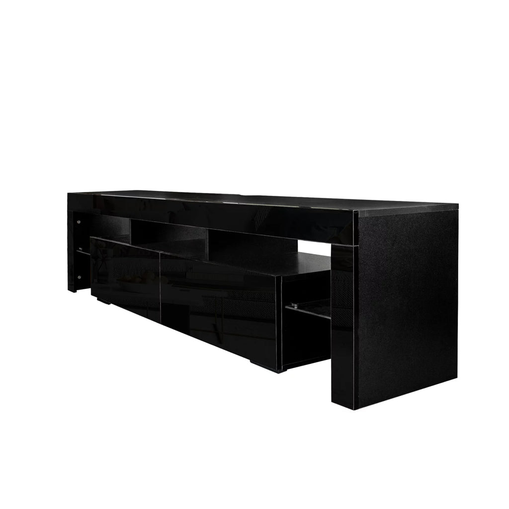 Black Modern LED TV Stand up to 80'' W731