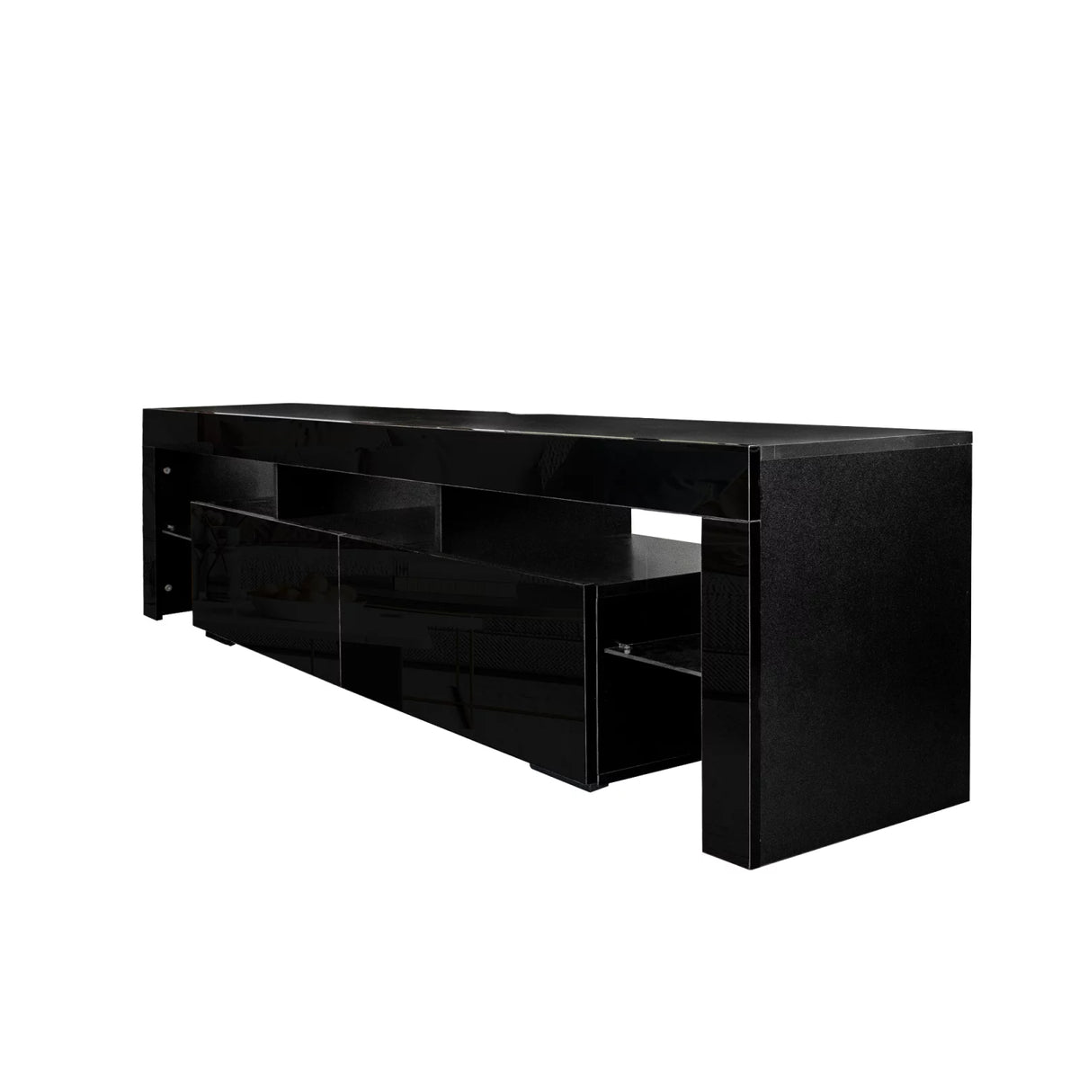 Black Modern LED TV Stand up to 80'' W731