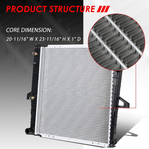 1-Row Cooling Radiator Aluminum Core Z4596