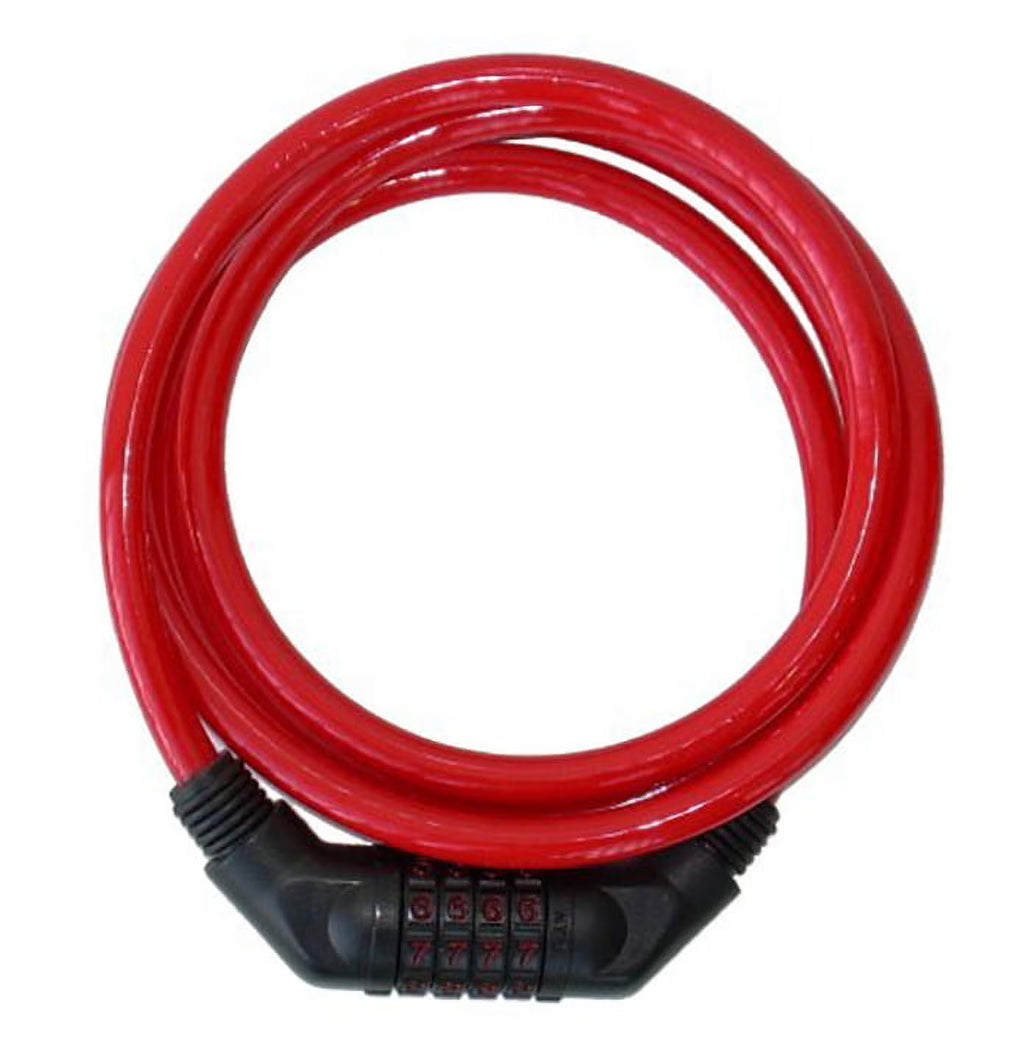 Red 6 Foot Resettable Cable Lock J3471