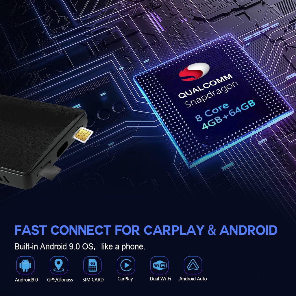 Carplay AI Box with WiFi, 4G SIM Card, Split Screen R79180