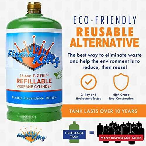 1lb Empty Refillable Propane Cylinder Tank J723931