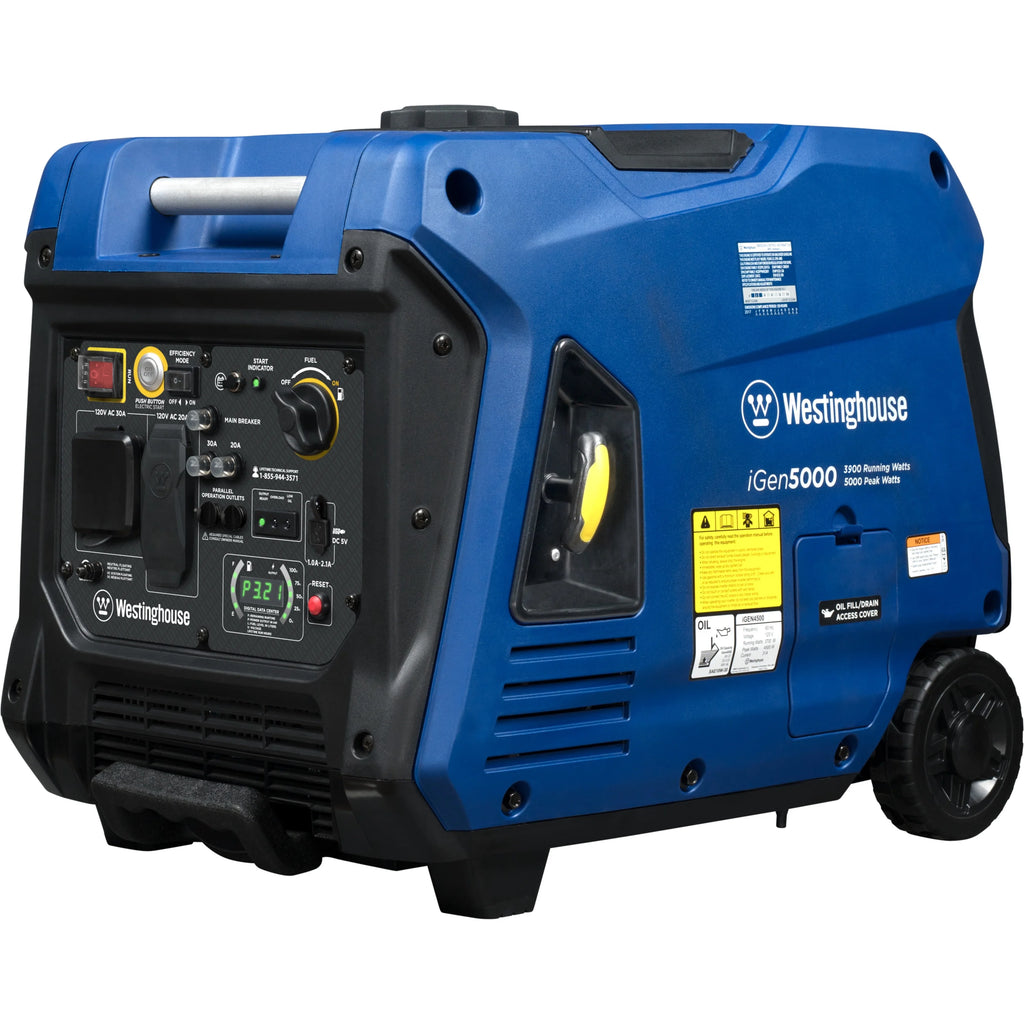 5000 Peak Watt Gas Powered Portable Inverter Generator with Electric Start C580