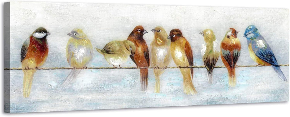 Abstract Birds Canvas Wall Art Sparrow Painting O655594