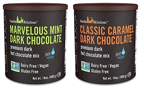 Natural Hot Chocolate Mix Variety Pack Dairy-Free Vegan Pack of 2 14 oz Each I23705