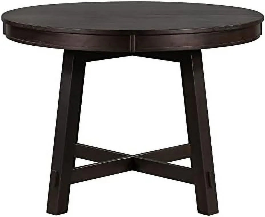 Round Extendable Wood Dining Table with 16" Leaf I828515