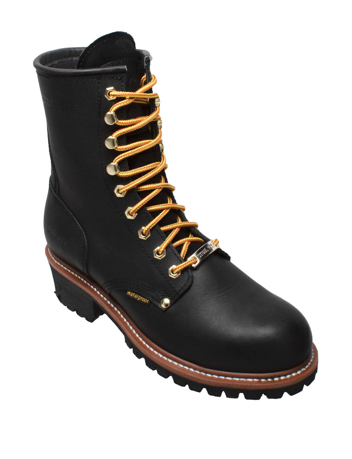 Waterproof Logger Black Work Boots L373