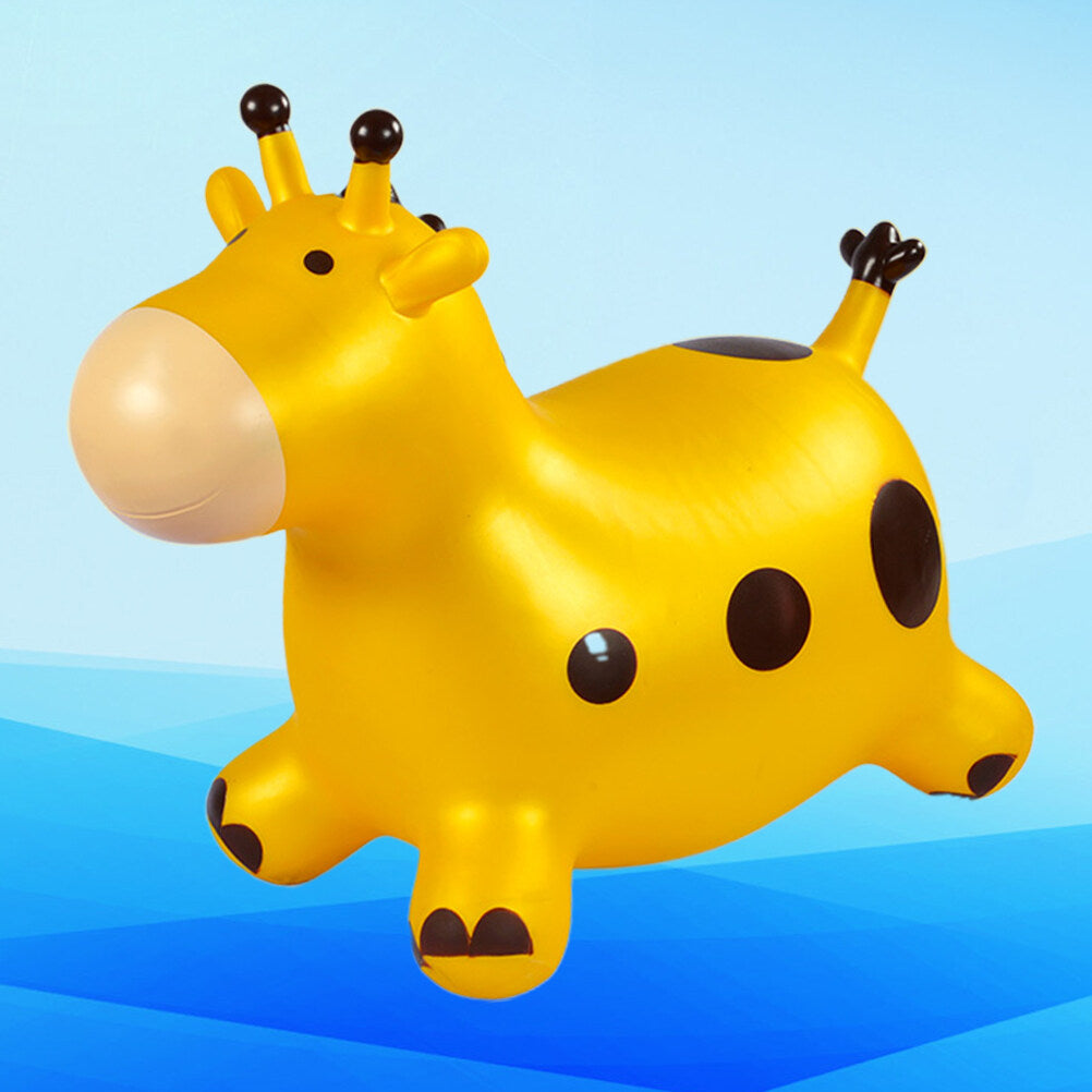 Inflatable Bouncing Horse Toy with Air Pump (Yellow) F126