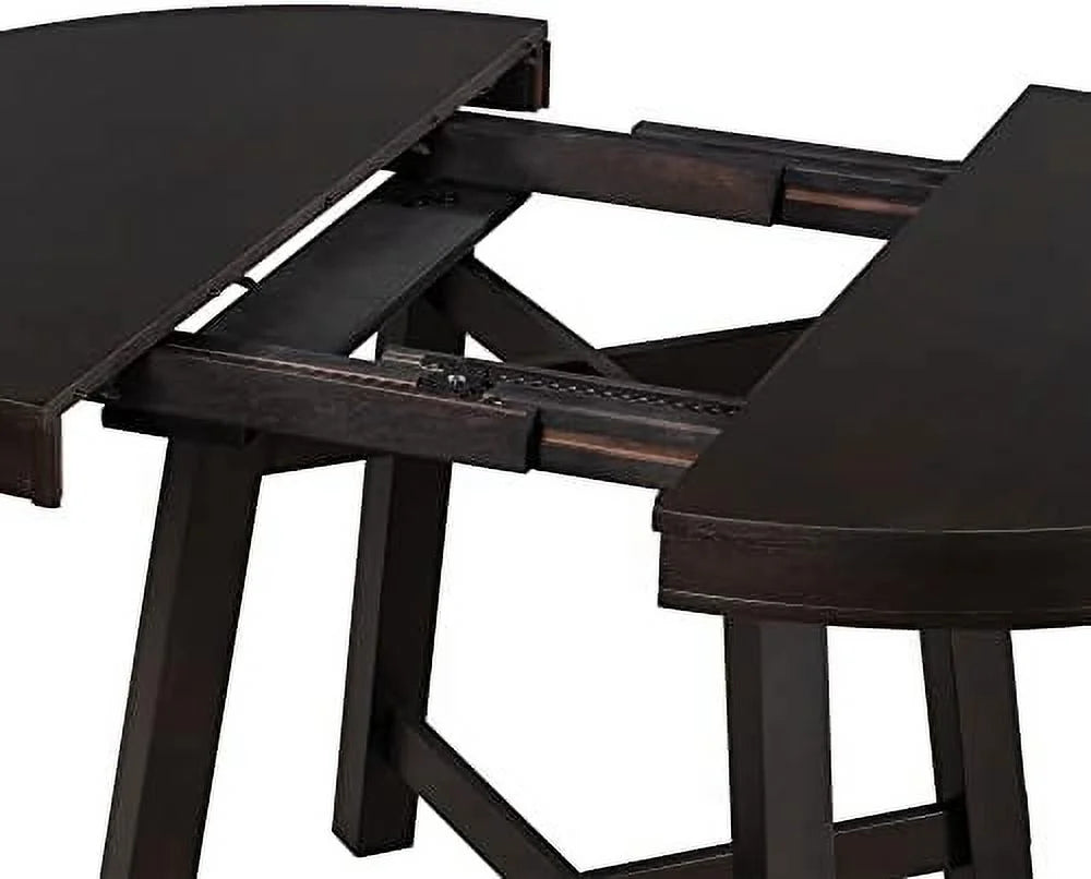 Round Extendable Wood Dining Table with 16" Leaf I828515