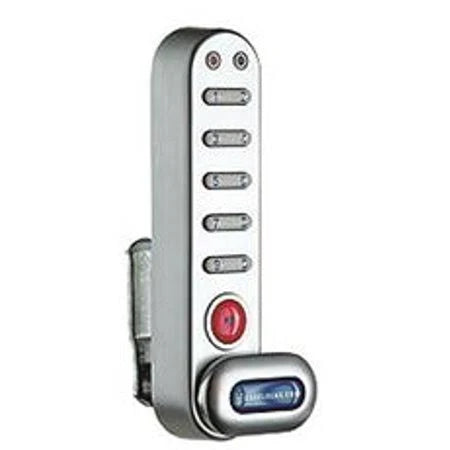 Electronic Cam Lock, Powder-Coated Silver E125