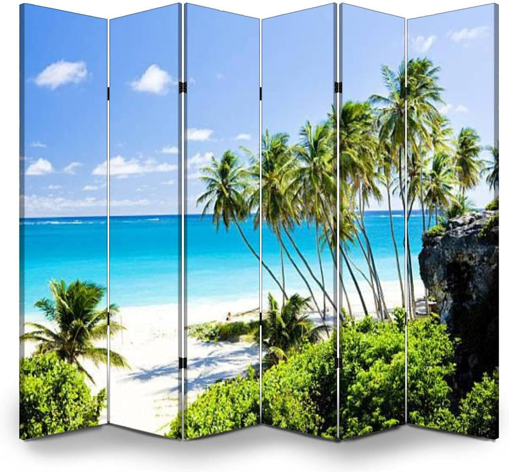 6 Panels Folding Canvas Screen Divider I5298