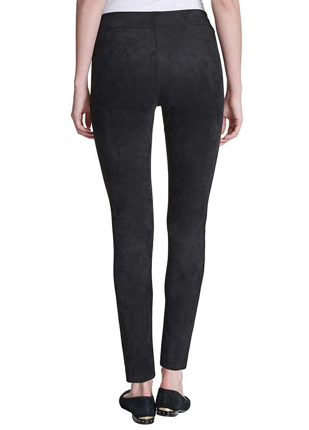 Black Mid Rise Slim Fit Pull On Pants E52073