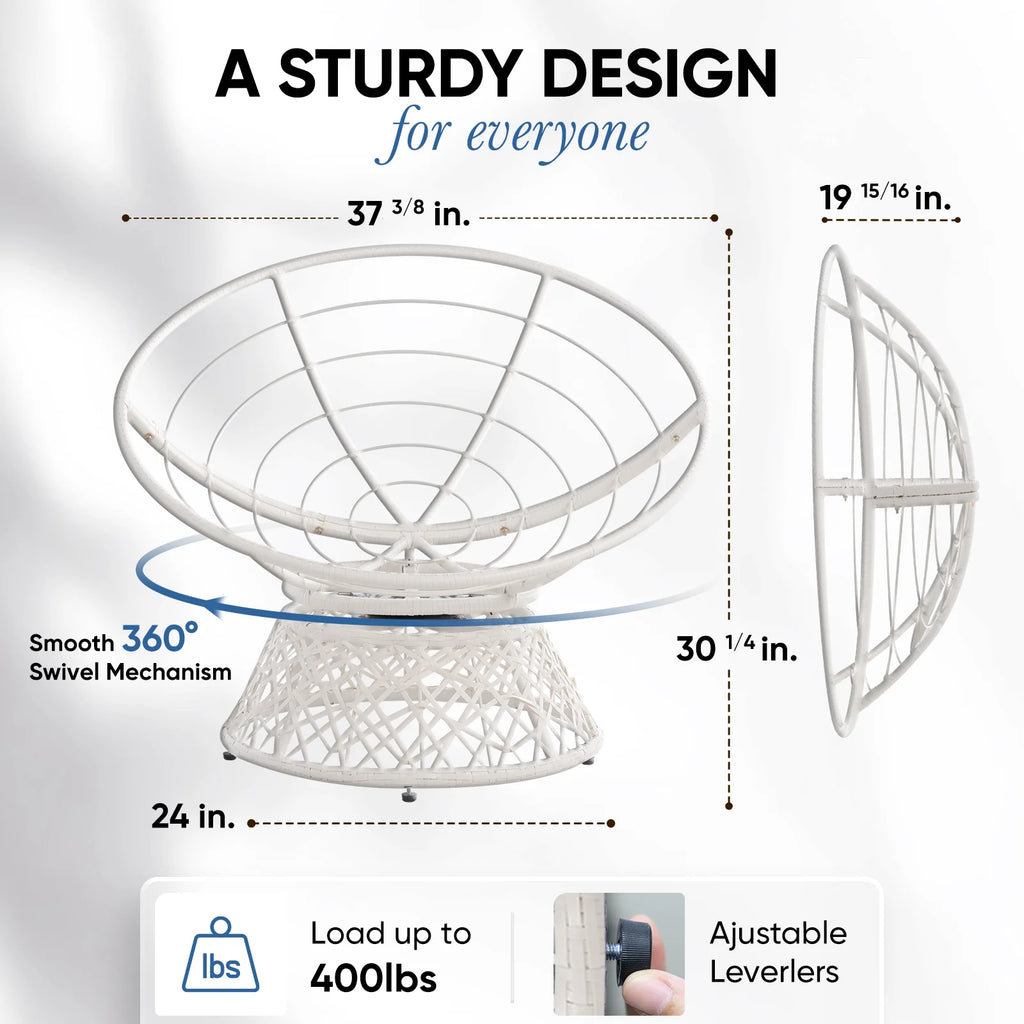 360 Swivel Papasan Chair with Fabric Cushion N43719