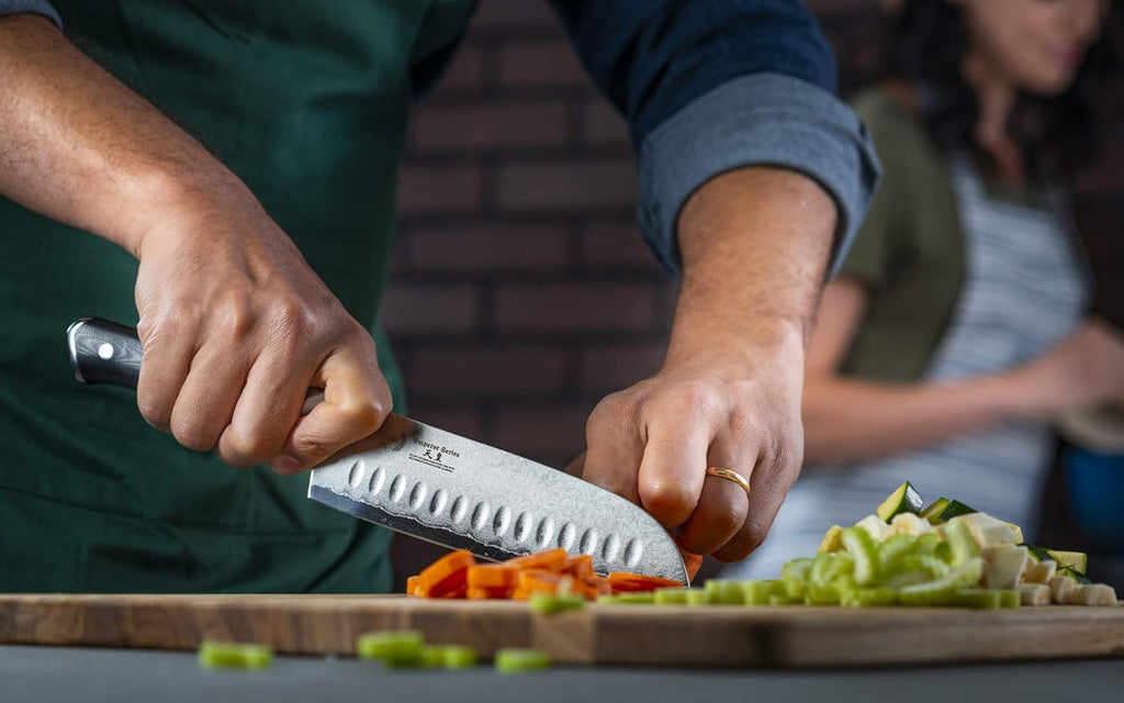 Santoku Chef Knife 7 inch with G-10 Ergonomic Handle O2357