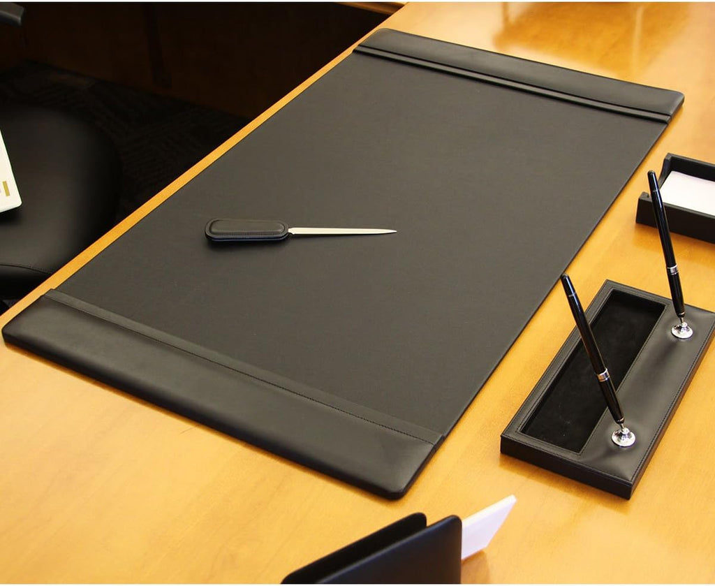 Black Leather Desk Pad Y6631