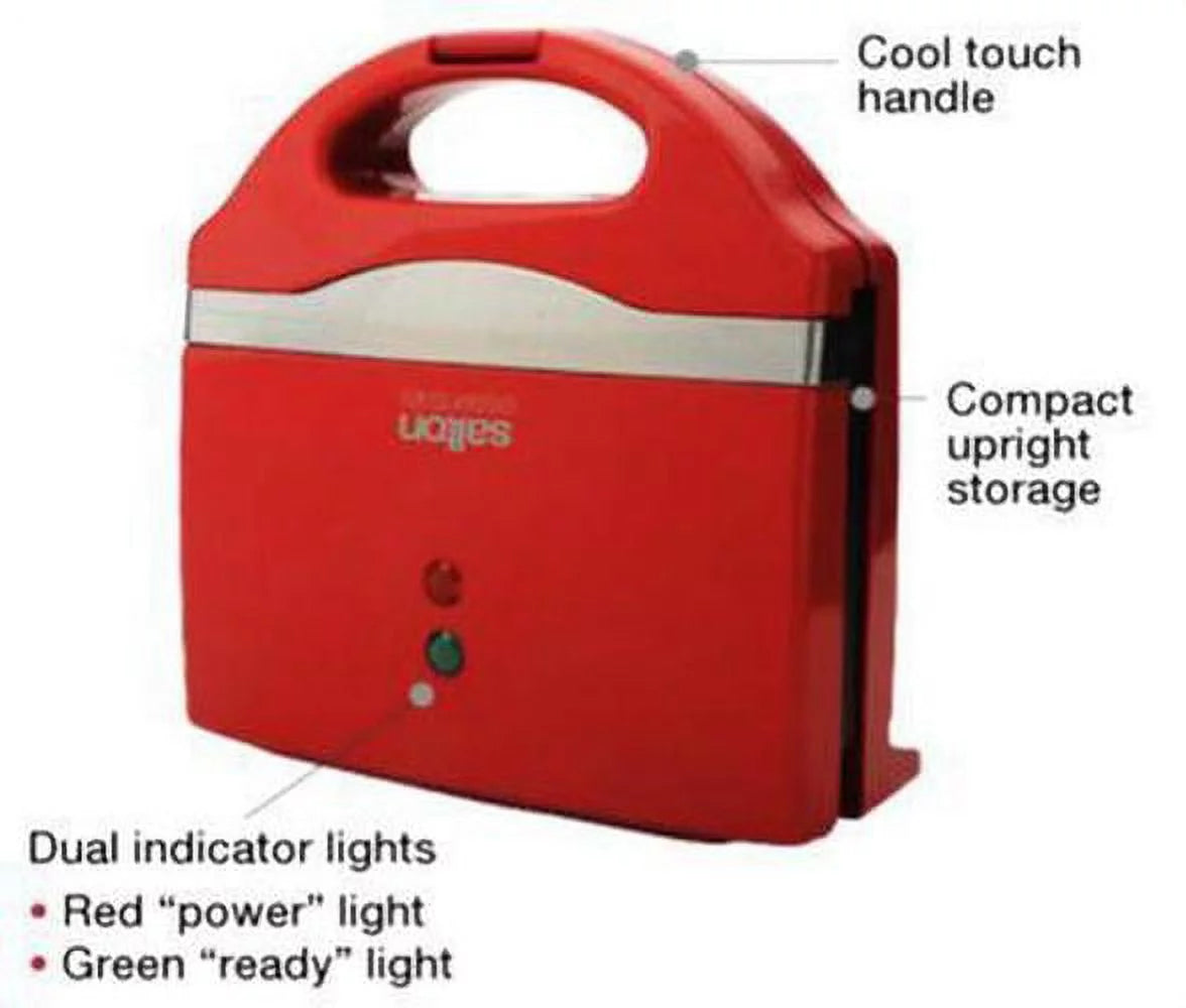 Red Waffle Maker L3499