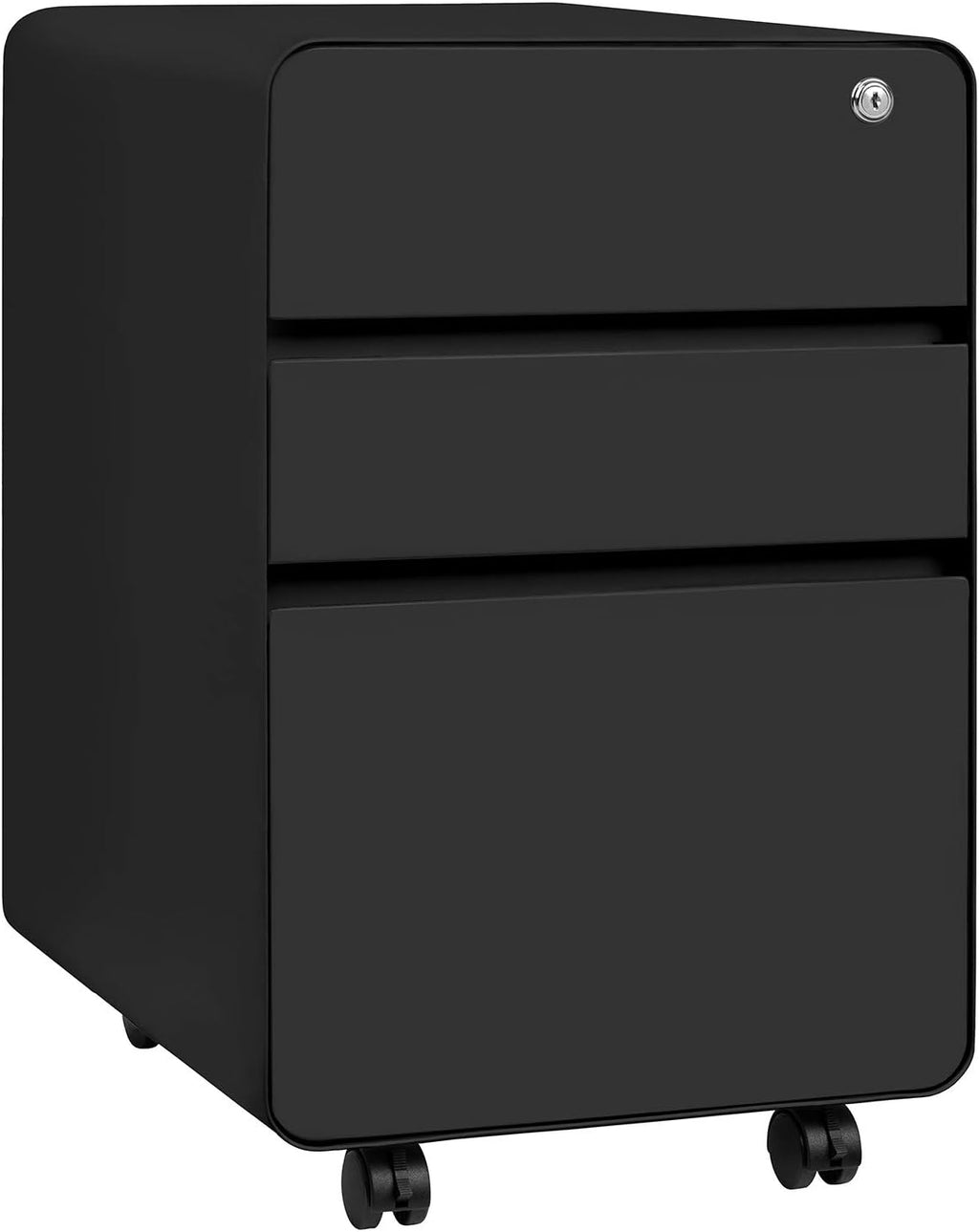 Black 3-Drawer Mobile File Cabinet P82590