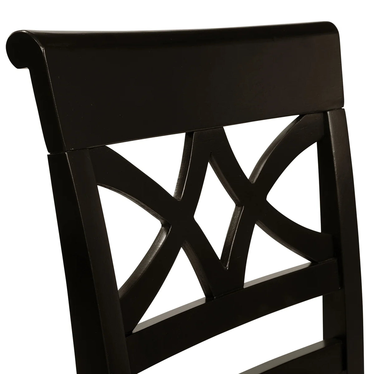 Black and Cherry Wood Dining Chairs, Set of 2 R718