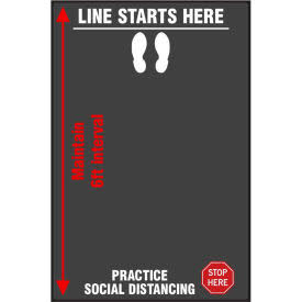Black Safety Message Mat 3/8x22 Thick 4 x 6 H48470