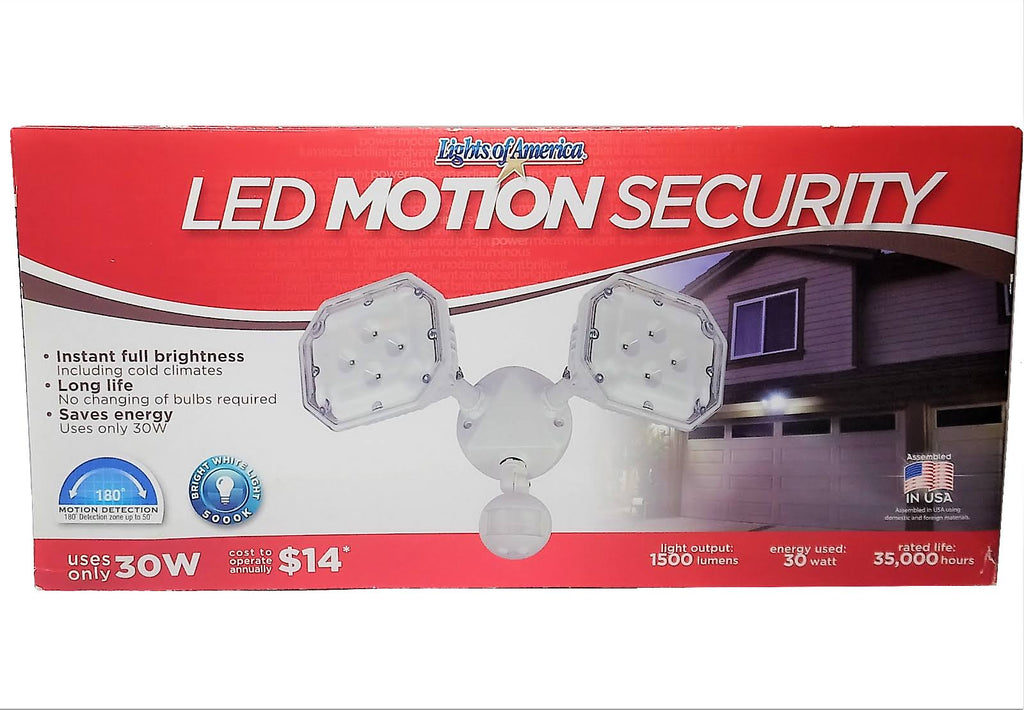 Outdoor Dual Head Motion Sensor LED Security Light Y859055
