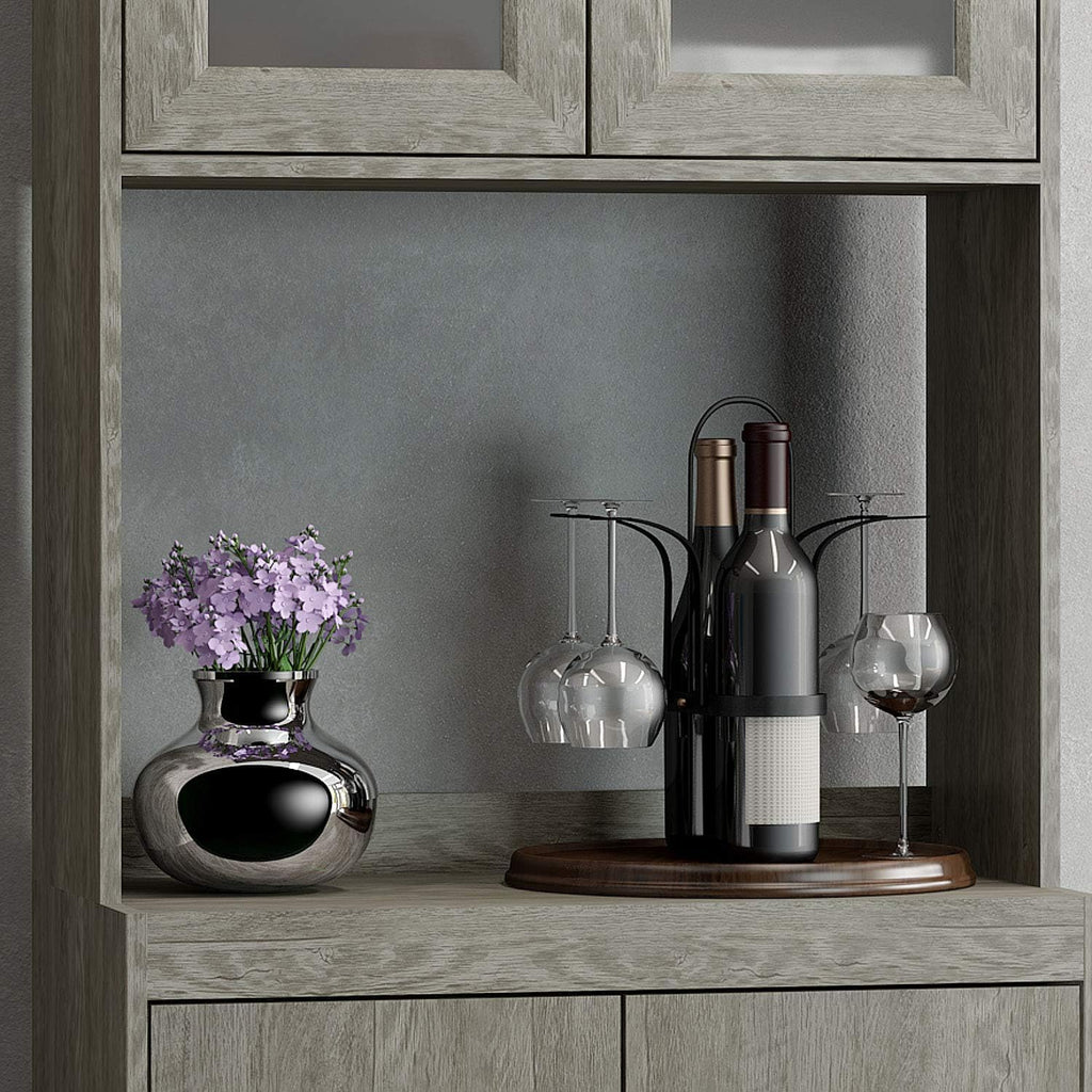 Microwave Cabinet with Double Glass Doors R355195